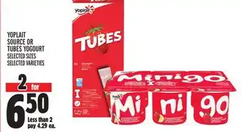 Metro Yoplait source or tubes yogourt offer
