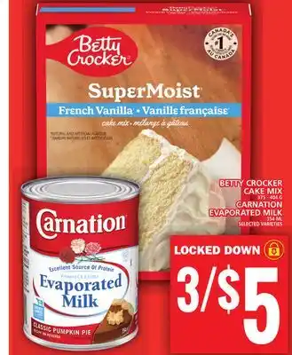 Food Basics Betty crocker cake mix or carnation evaporated milk offer