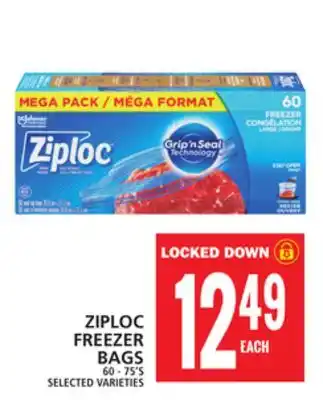 Food Basics Ziploc freezer bags offer