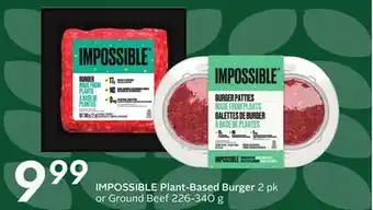 Sobeys Plant-based burger offer