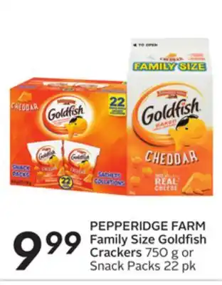 Sobeys Family size goldfish crackers offer