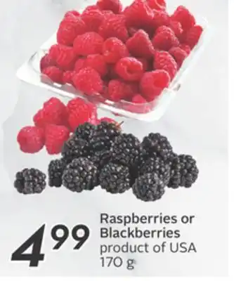 Sobeys Raspberries or blackberries offer