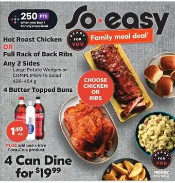 Sobeys Chicken ribs easy family meal deal meal offer