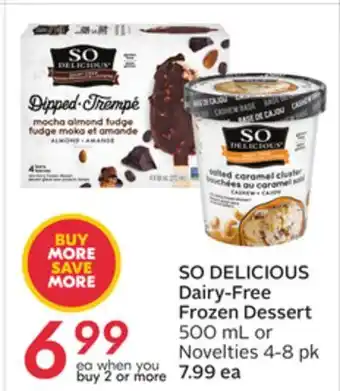 Sobeys Dairy-free frozen dessert offer