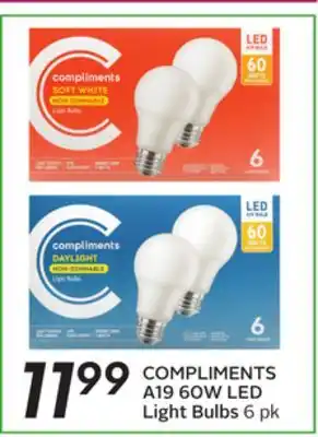 Sobeys Compliments a19 60w led light bulbs offer