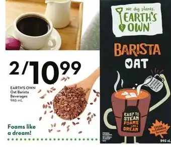 Sobeys Oat barista beverages offer