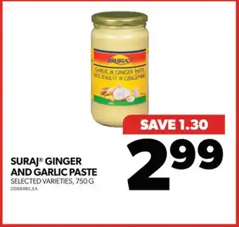 Real Canadian Superstore Suraj ginger and garlic paste, 750 g offer