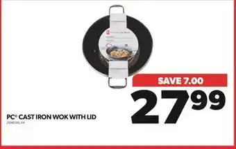 Real Canadian Superstore Pc cast iron wok with lid offer