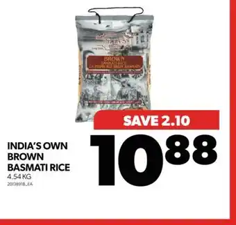 Real Canadian Superstore India's own brown basmati rice, 4.54 kg offer