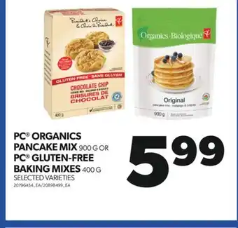 Real Canadian Superstore Pc organics pancake mix 900 g or pc gluten-free baking mixes 400 g offer