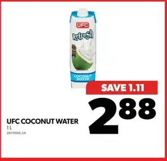 Real Canadian Superstore Ufc coconut water, 1 l offer