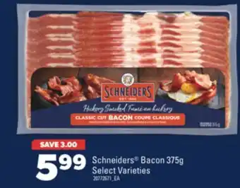 Real Canadian Superstore Schneiders bacon, 375g offer