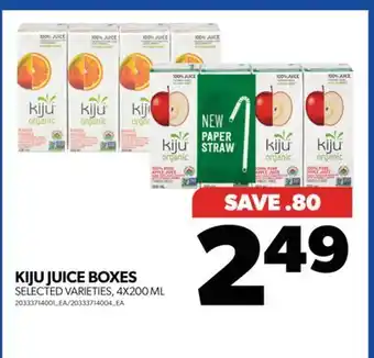 Real Canadian Superstore Kiju juice boxes, 4x200 ml offer