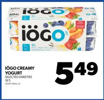 Real Canadian Superstore Iögo creamy yogurt, 16's offer