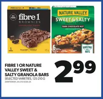 Real Canadian Superstore Fibre 1 or nature valley sweet 8r salty granola bars, 125—210 g offer