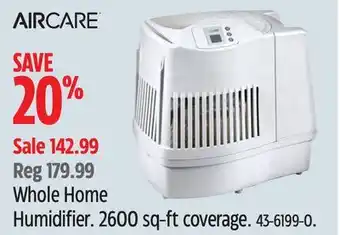 Canadian Tire Air care whole home humidifier offer