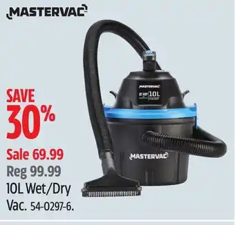 Canadian Tire Mastervac 10l wet/dry vac offer