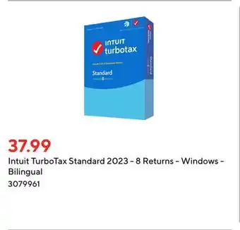 Staples Intuit turbotax standard 2023 - 8 returns - windows - bilingual offer