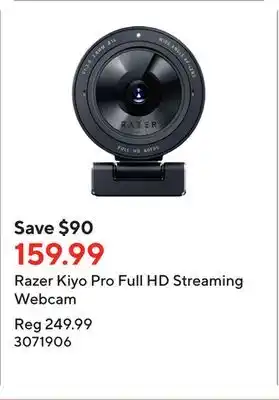 Staples Razer kiyo pro full hd streaming webcam offer