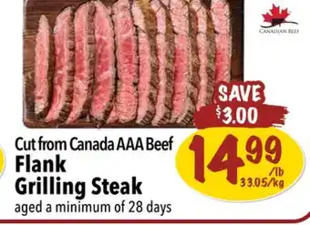 Farm Boy Cut from canada aaa beef flank grilling steak offer