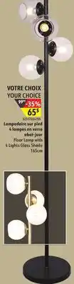 Sushi Shop Floor lamp with 4 lights glass shade offer