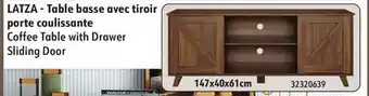 Sushi Shop Coffee table with drawer sliding door offer