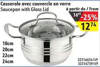 Hart Saucepan with glass lid offer