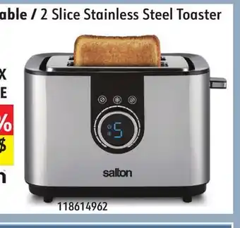 Sushi Shop Salton 2 slice stainless steel toaster offer