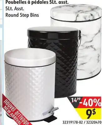 Sushi Shop 5lt. asst. round step bins offer