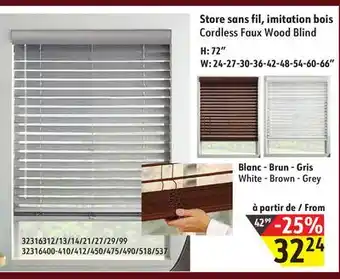Sushi Shop Cordless faux wood blind offer