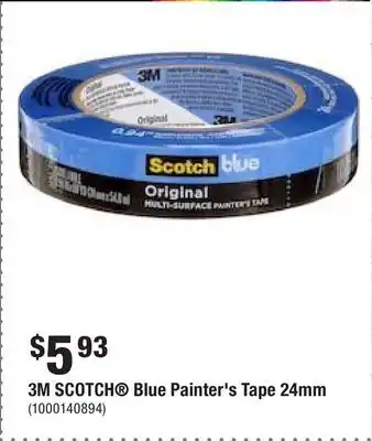 Home Depot 3m scotch blue painter's tape 24mm offer