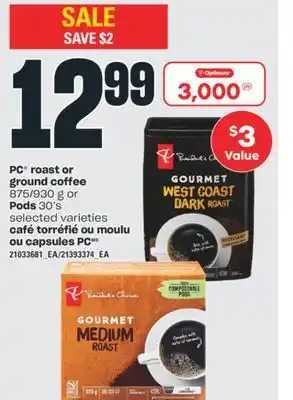 Valu-mart Café torréfié 875/930 g ou moulu ou capsules 30's pc offer