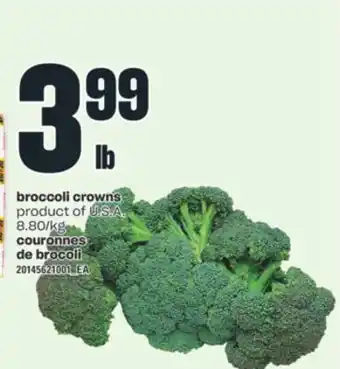 Valu-mart Couronnes de brocoli, 8.80/kg offer