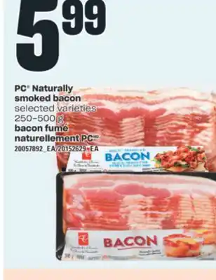 Valu-mart Bacon fumé naturellement pc, 250-500 g250-500 g offer