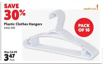 Home Hardware Plastic clothes hangers offer