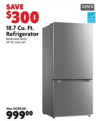 Home Hardware 18.7 cu. ft. refrigerator offer