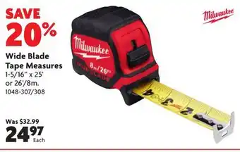 Home Hardware Wide blade tape measures offer