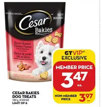 Giant Tiger Cesar bakies dog treats offer