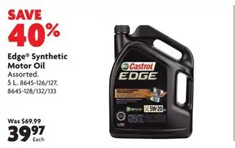Home Hardware Edge synthetic motor oil offer