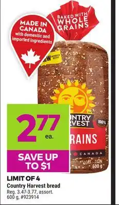 Giant Tiger Country harvest bread offer