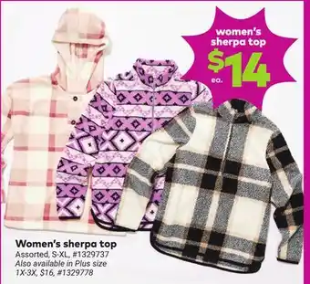 Giant Tiger Women's sherpa top offer