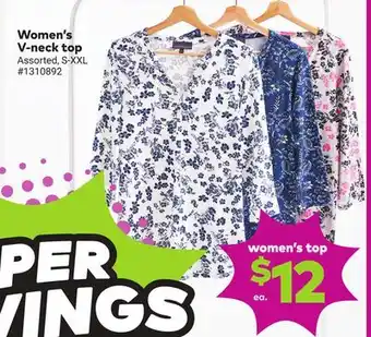 Giant Tiger Women's v-neck top offer