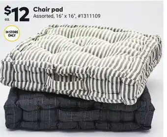 Giant Tiger Chair pad offer