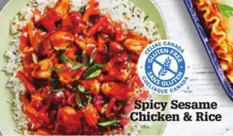 M & M Food Market Spicy sesame chicken & rice offer