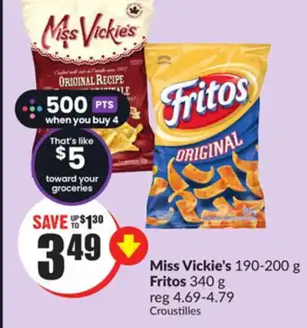 Chalo FreshCo Miss vickie's 190-200 g fritos 340 g offer