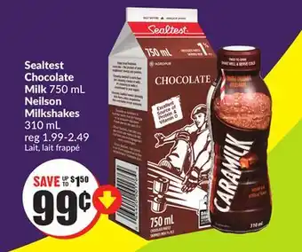 Chalo FreshCo Sealtest chocolate milk 750 ml neilson milkshakes 310 ml offer