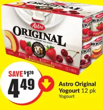 Chalo FreshCo Astro original yogourt 12 pk offer