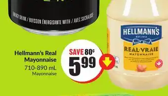 Chalo FreshCo Hellmann's real mayonnaise 710-890 ml offer
