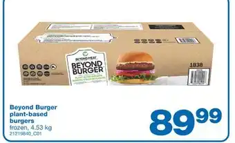 Wholesale Club Beyond burger plant-based burgers, 4.53 kg offer