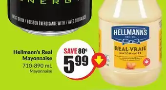 FreshCo Hellmann's real mayonnaise 710-890 ml offer